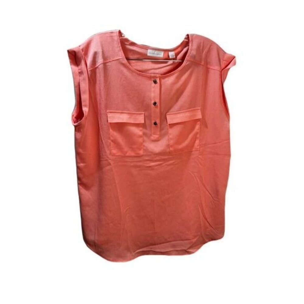 New York & Company Sleeveless Pull-Over‎ Utility Blouse Medium